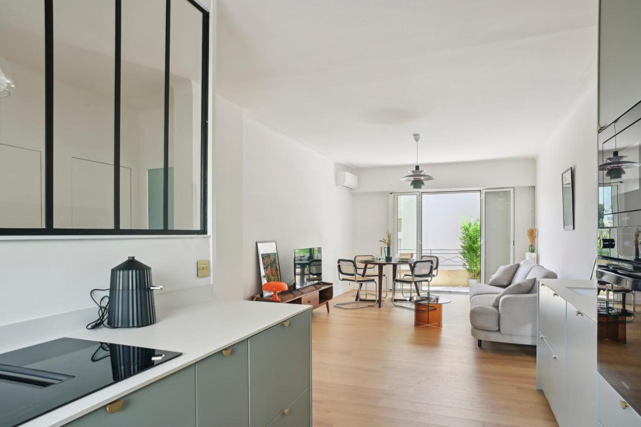 Designer Flat, Luxurious, Close From Palais, Terrasse, Private Garage, Air Conditoning Канны Экстерьер фото